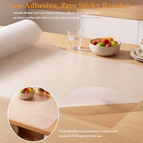 Shelf Drawer Liner for Kitchen Cabinet Non Adhesive 20 Inch Wide