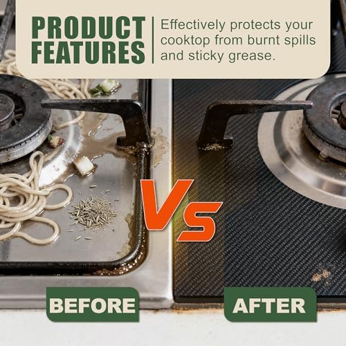 Stove Top Covers for Gas Burners,Non-Stick Stove Guard, Samsung Gas