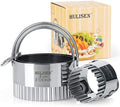 HULISEN 3-Piece Fluted Biscuit Cutter Set with Handle