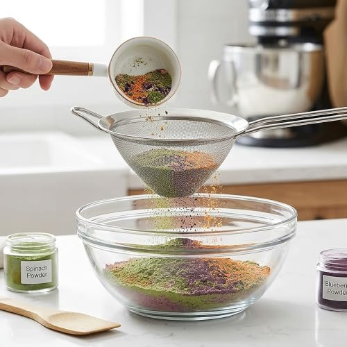 9 Pack Fine Mesh Strainer, OLULU Stainless Steel Cocktail Strainer Set
