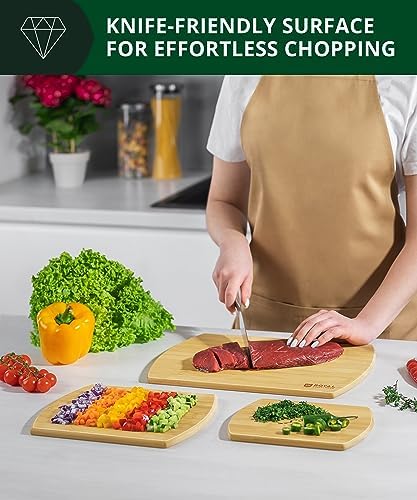 ROYAL CRAFT WOOD Bamboo Cutting Board with Juice Groove - Kitchen