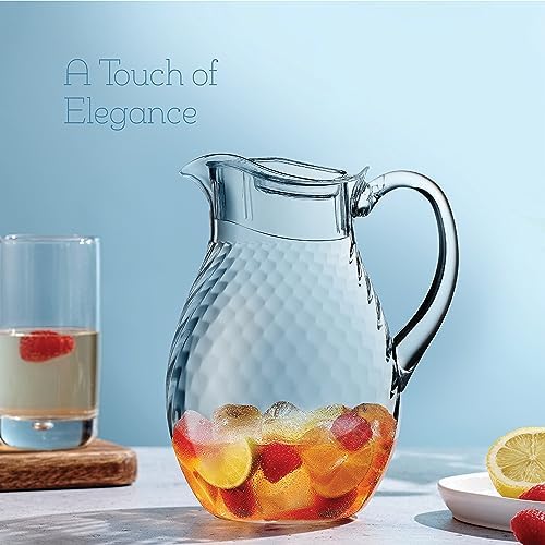 Acrylic Pitcher (72 oz), Clear Plastic, Water Pitcher with Lid