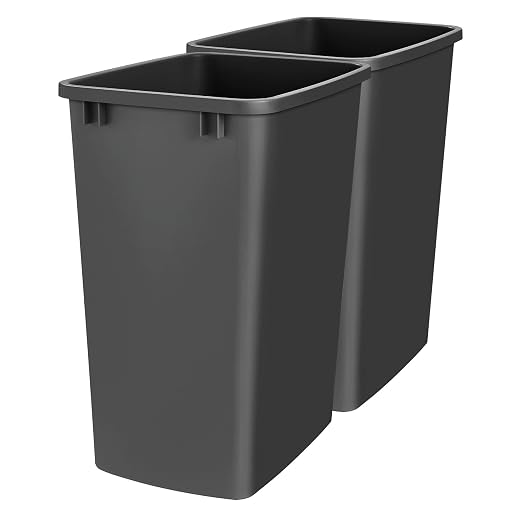 Rev-A-Shelf 2-Pack 35 Quart Polymer Replacement Trash Bin, Recycle Waste by Rev-A-Shelf