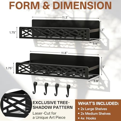 DTUQYX 4 Pack Magnetic Spice Rack for Refrigerator
