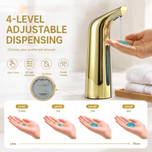 Automatic Liquid Soap Dispenser, 4-Level,13.5oz Touchless