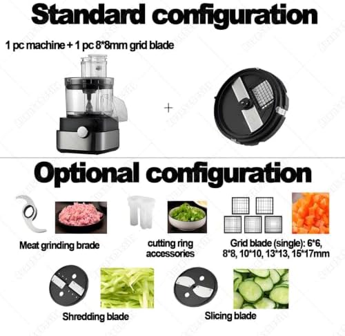 5 in 1 Commercial Food Processor 5l Anti-Slip Electric Onion Potato