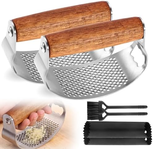 Stainless Steel Garlic Presser, Heavy Duty (2)