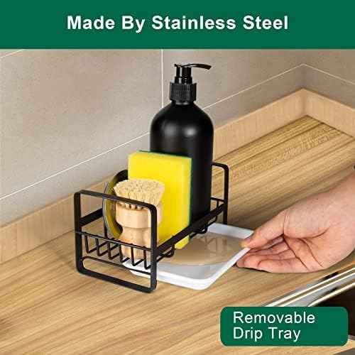 TEZZ Sponge Holder for Kitchen Sink- Stainless Steel Kitchen Sink