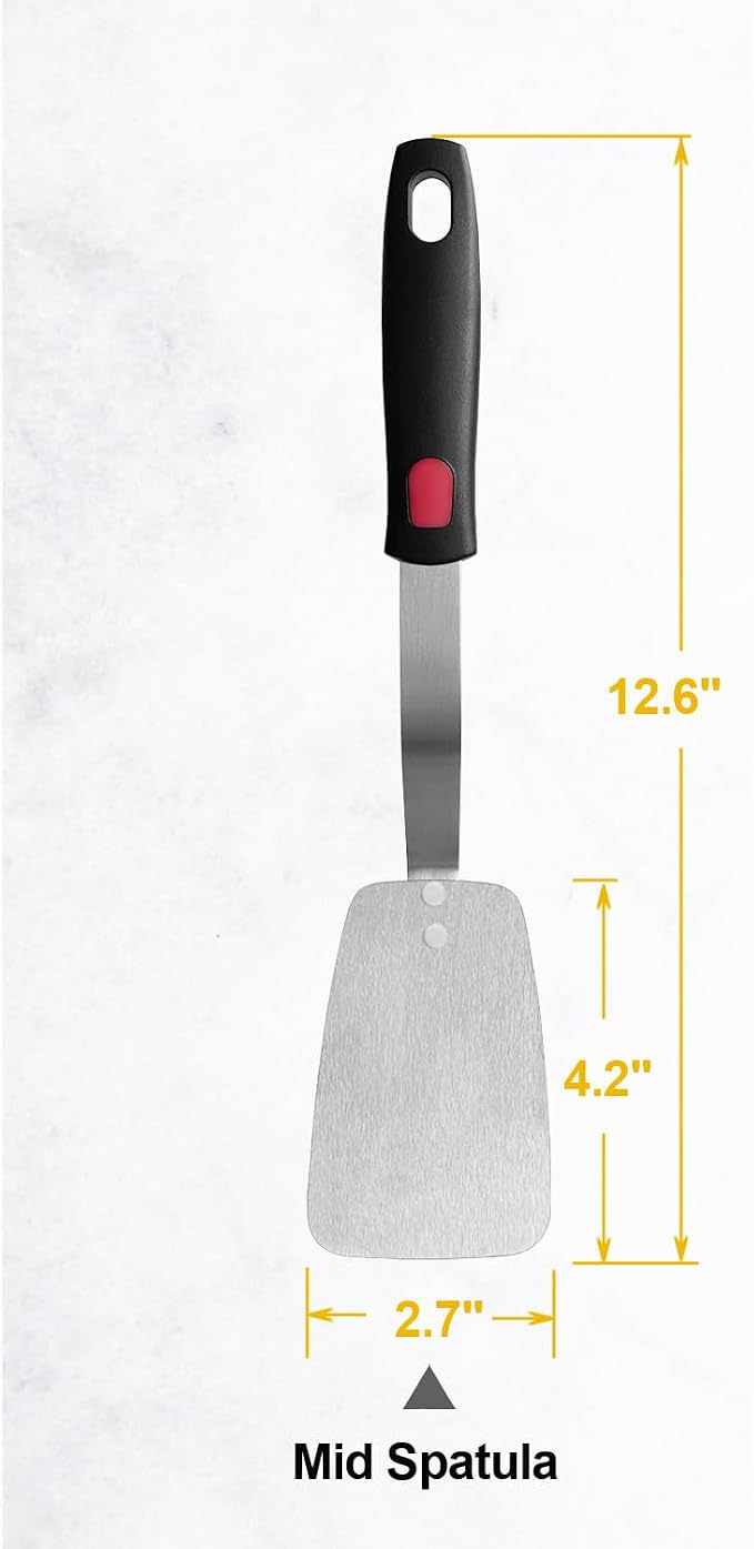 Stainless Steel Flexible Spatula Solid Turner, XiaoZu Thin Metal Spatula - Image 7