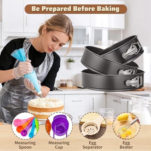 720PCS Cake Decorating Kit with Baking Supplies & Rotating Turntable