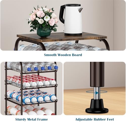 smusei Water Bottle Organizer 5 Tier Free Standing Water Bottle Holder