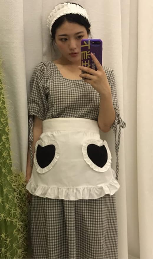 CRB Fashion Waist Apron Kitchen Cooking Restaurant Cotton Bistro Half Aprons - Image 3