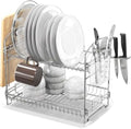Simple Houseware 2-Tier Stainless Steel Dish Rack, Chrome