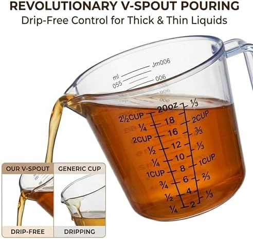 Measuring Cup Set, 3PCS Plastic Liquid Measuring Cups,Includes 150Ml