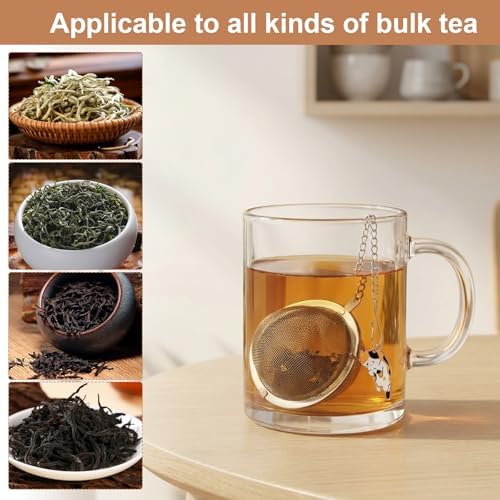 3 PCS Cat Tea Infuser Set, Stainless Steel Mesh Tea Diffuser
