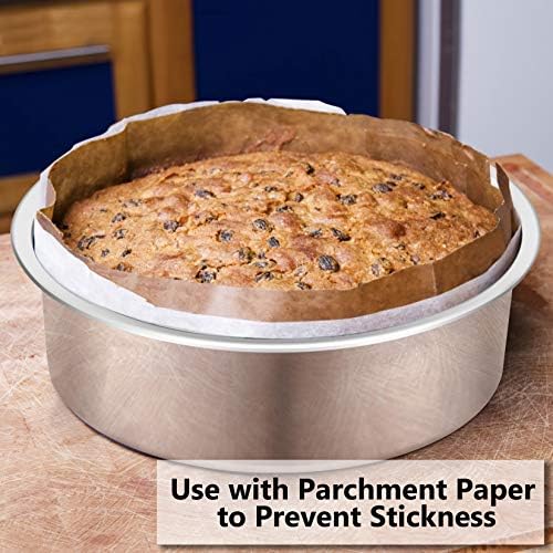 P&P CHEF Cake Pan Set of 3, 4" + 6" + 8" Round Baking Layer Cake Pan