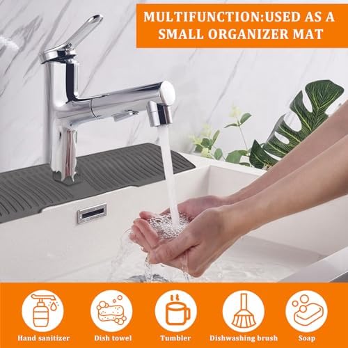 30 Inch Sink Splash Guard,Longer Silicone Sink Mat for Kitchen