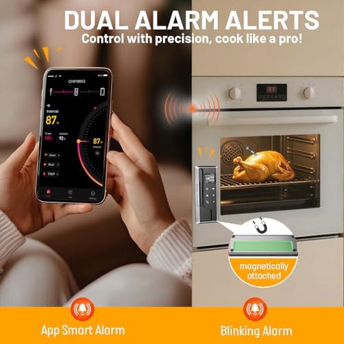 Wireless Meat Thermometer with Smart Timer and App Control