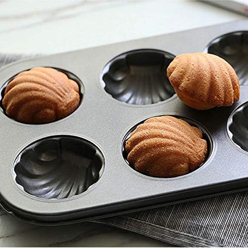 Mold Cake Pan for Madeleine, ZEENEEK 12-Cavity Non-Stick Spherical