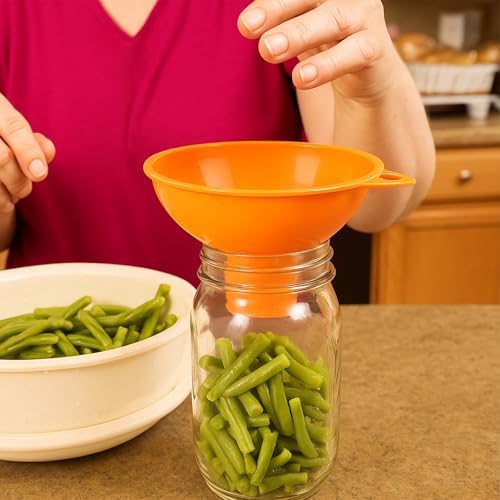 Nuogo 6 Pcs Wide Mouth Canning Funnels, 5.5 Inch for Mason Jars
