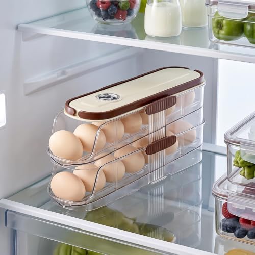 Kitchen Egg Container Egg Holder Organizer Dispenser With Transparent
