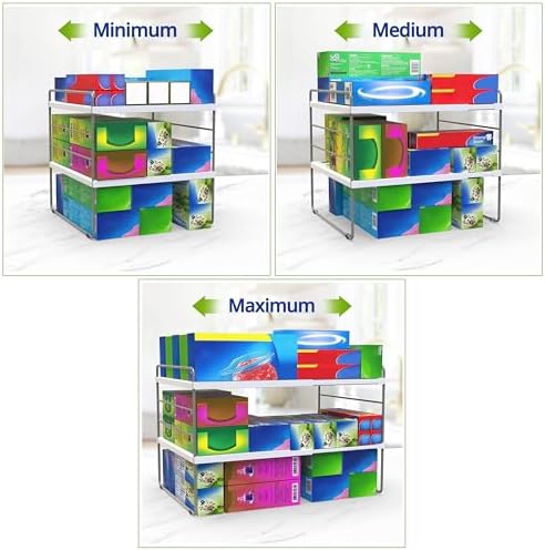 YAN & HIN Kitchen Cabinet Organizer, Expandable Kitchen Aluminum Foil