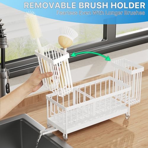 Cisily Sponge Holder for Kitchen Sink, 9.25″ Stainless Steel