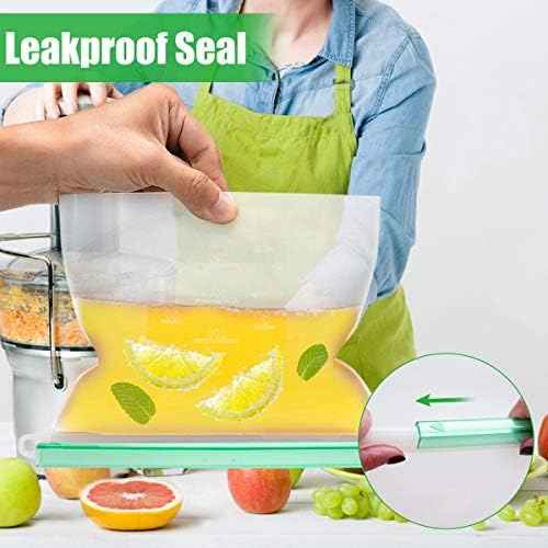 【Upgrade】Cadrim Reusable Extra Thick Silicone Food Storage Bags