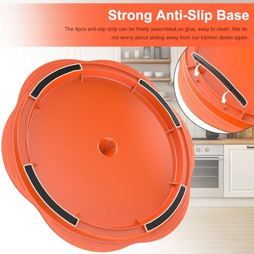 Chicken Shredder Tool Twist with Brush & Fork, Orange
