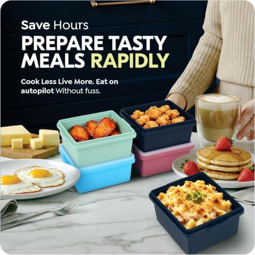 Silicone Soup Freezer Molds with Lids, 2 Cup Large Freezer Tray