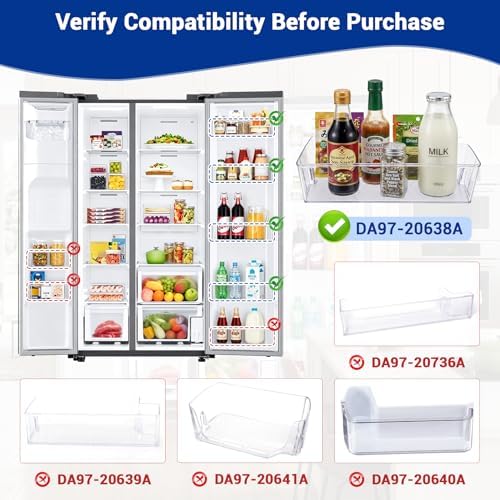 DA97-20638A Refrigerator Door Bin Compatible with Samsung Refrigerator
