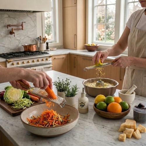 NAZANIN 3-Piece Stainless Steel Cheese Grater and Zester Set
