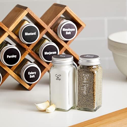 Talented Kitchen Spice Drawer Organizer with Jars and Labels with 18