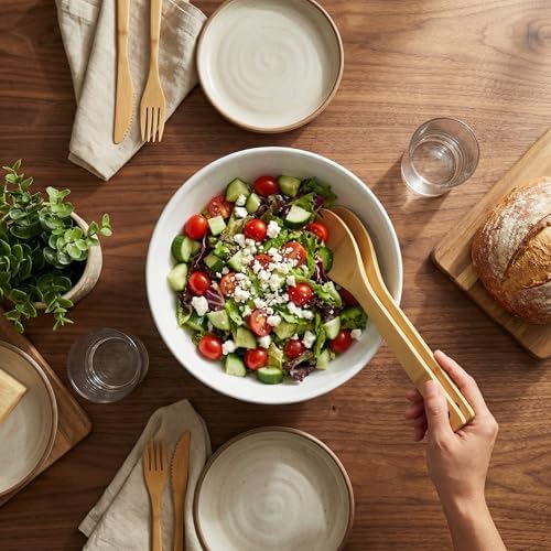 Large Ceramic Dinner Bowl - Handmade Salad Bowl Set, 58 oz. Dishwasher