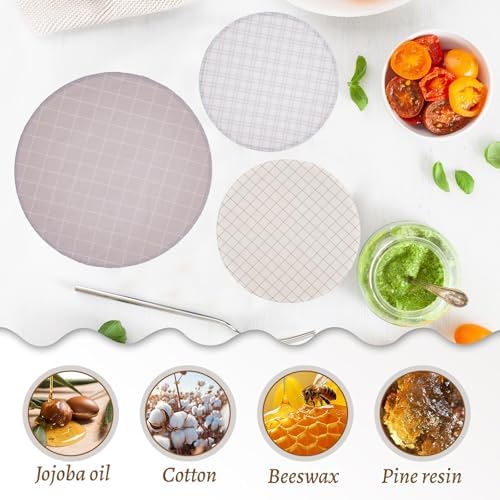 Reusable Beeswax Bowl Covers, 10/12 Inch