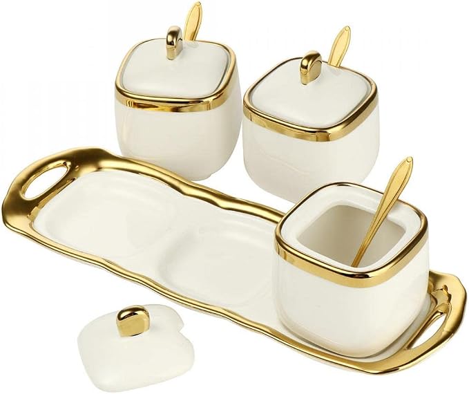 Porcelain Condiment Jar Spice Container - Image 5