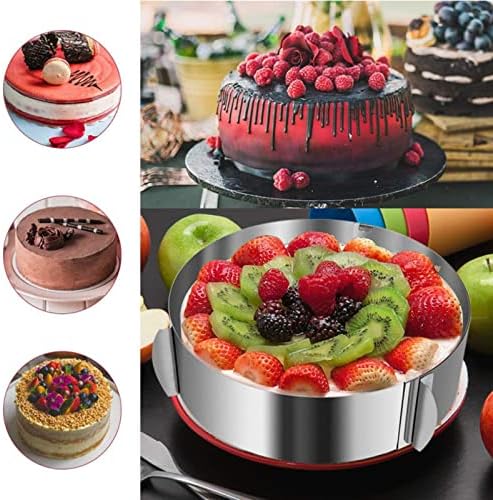 Cake Ring Mould for Baking,20cm Height,Stainless Steel Round Cake Mold