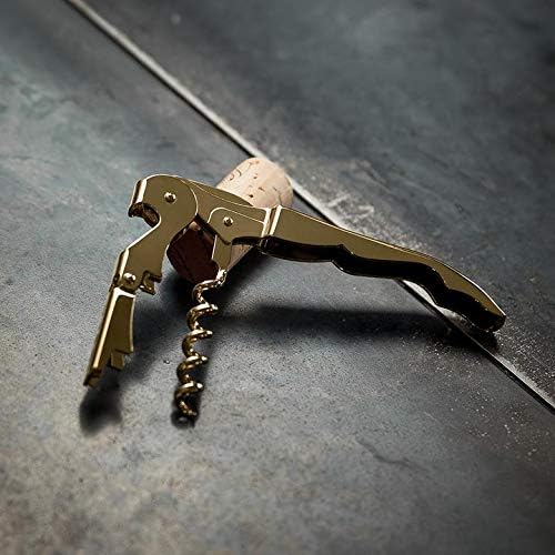 Viski 24k Gold Plated Signature Double Hinged Waiter's Corkscrew Wine