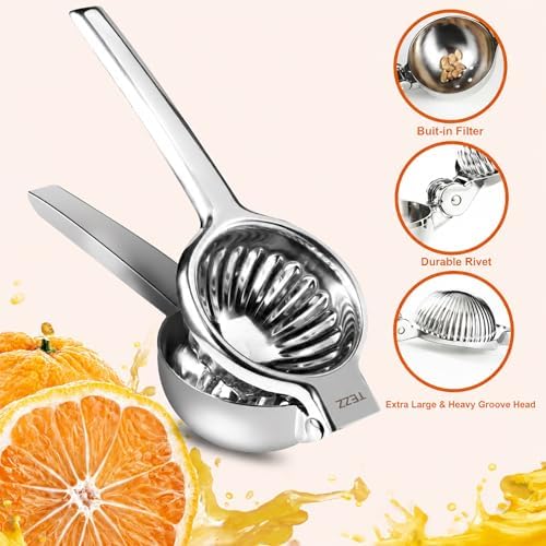 Lemon Squeezer, Stainless Steel Manual Citrus Juicer