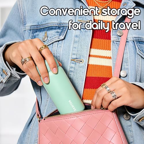 7oz Mini Insulated Water Bottle, Leak-Proof Pocket Size Flask for Hot