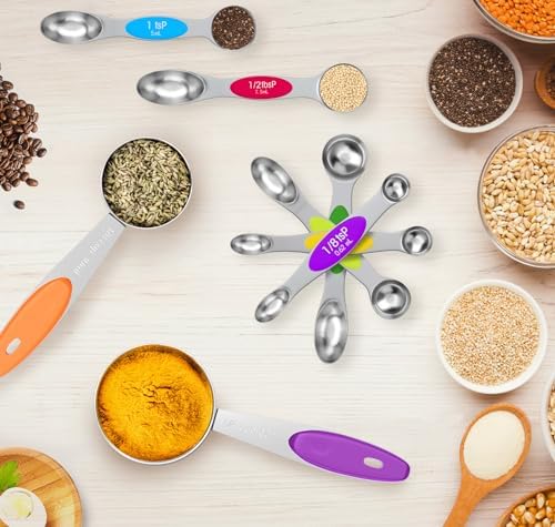 13PCS Magnetic Measuring Cups and Spoons Set - 7 Double-Sided