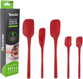 Tovolo Flex Core 5 Piece Silicone Spatula Set Heat Resistant All Silicone by Tovolo