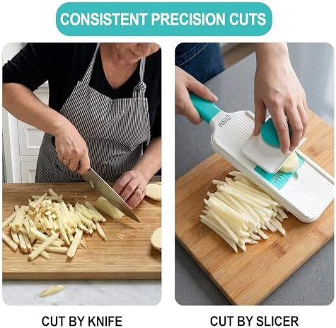 DINM Handheld Mandoline Slicer, Stainless Steel, 3 Blades