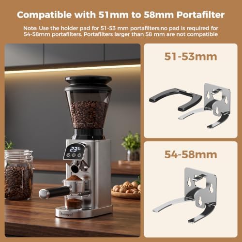 Conical Burr Coffee Bean Grinder, 48 Settings, 40-Second Timer