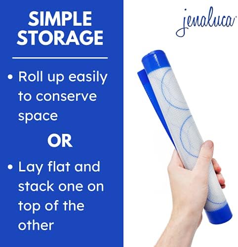 Jenaluca Silicone Baking & Cookie Mats, 2 Pack, 16.5 x 11.6 in