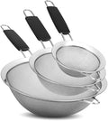 Set of 3 Fine Mesh Strainers for Kitchen | 3.4 inch, 5.5 inch and