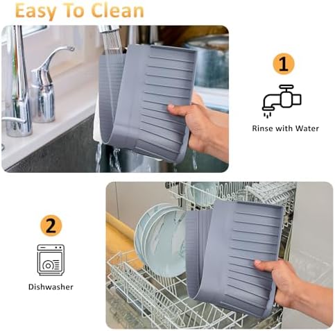 Silicone Sink Edge Protector, 4" x 30" for Kitchen & Bathroom