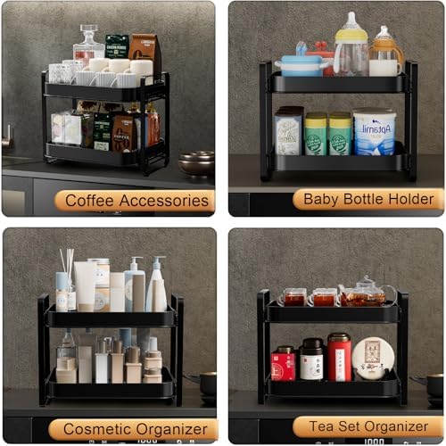 2-Tier Cup Drying Rack & Coffee Bar Accessories with Drying Tray
