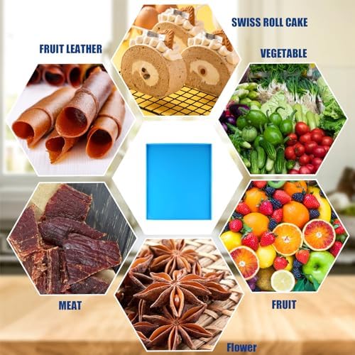 8PCS Silicone Dehydrator Trays with Edge Fruit Leather Trays