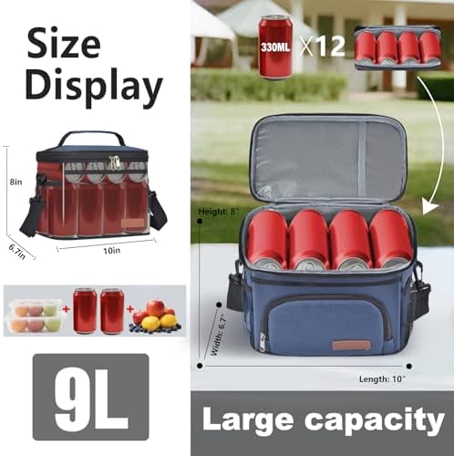 ExtraCharm Insulated Lunch Bag for Women/Men - Reusable Lunch Box for